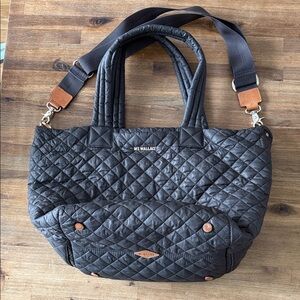 MZ Wallace Magnet grey Quilted Tote Bag